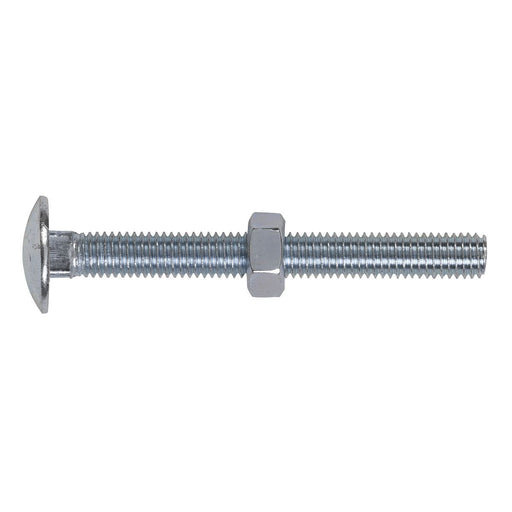 Sealey Coach Bolt & Nut DIN 603 M8 x 75mm Zinc Pack of 50 CBN875 Sealey - Dynamic Drive