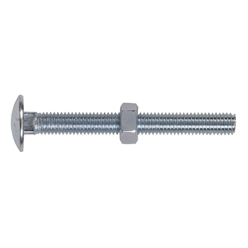 Sealey Coach Bolt & Nut M8 x 75mm Zinc DIN 603 Pack of 50 CBN875 Sealey  - Dynamic Drive