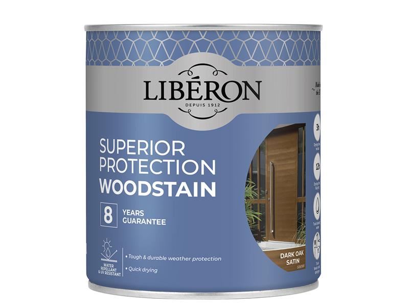 Liberon Superior Protection 8 Year Woodstain Dark Oak Satin 750ml Liberon - Dynamic Drive