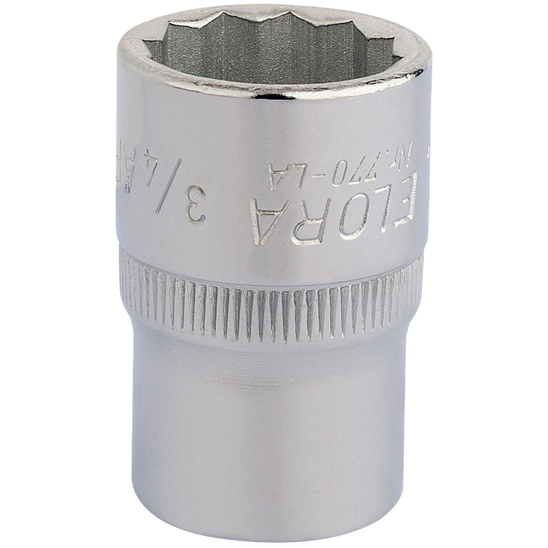 Draper Elora Bi-Hexagon Socket, 1/2" Sq. Dr., 3/4" 24418 Draper - Dynamic Drive