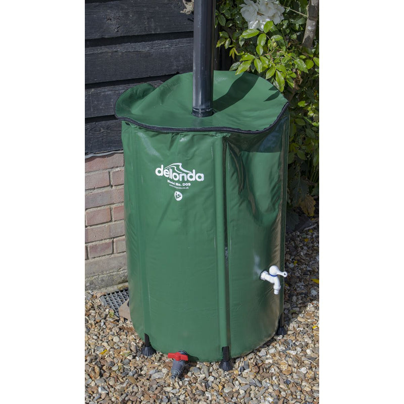 Dellonda Collapsible PVC Garden Water Butt with Zipped Lid & Drain Tap 250L Dellonda - Dynamic Drive