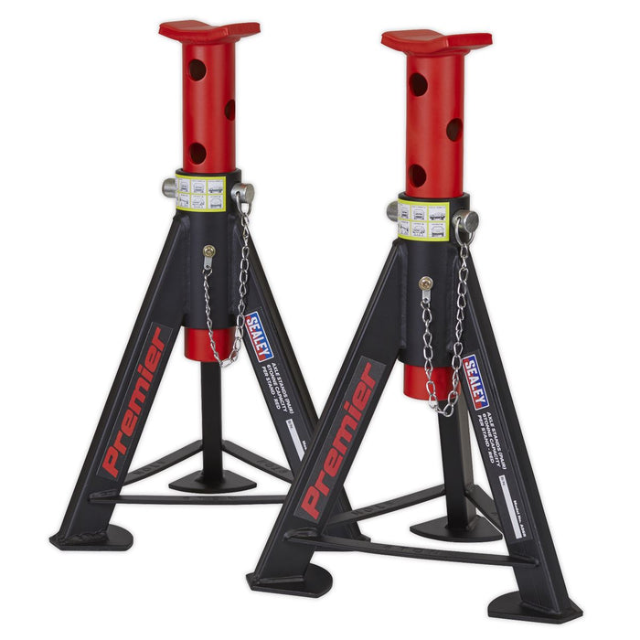 Sealey Axle Stands (Pair) 6tonne Capacity per Stand - Red AS6R Sealey  - Dynamic Drive