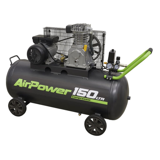 Sealey Air Compressor 150L Belt Drive 3hp SAC15030B Sealey - Dynamic Drive