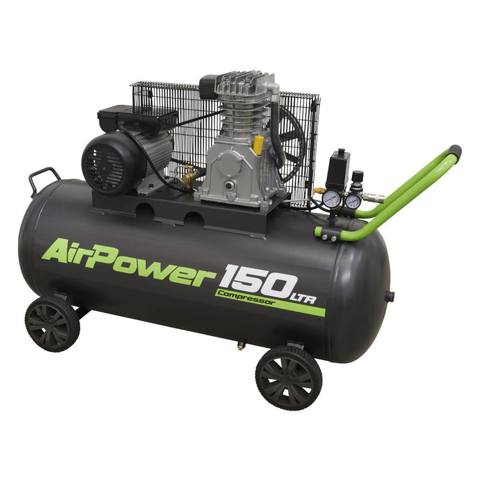 Sealey Air Compressor 150L Belt Drive 3hp SAC15030B Sealey - Dynamic Drive