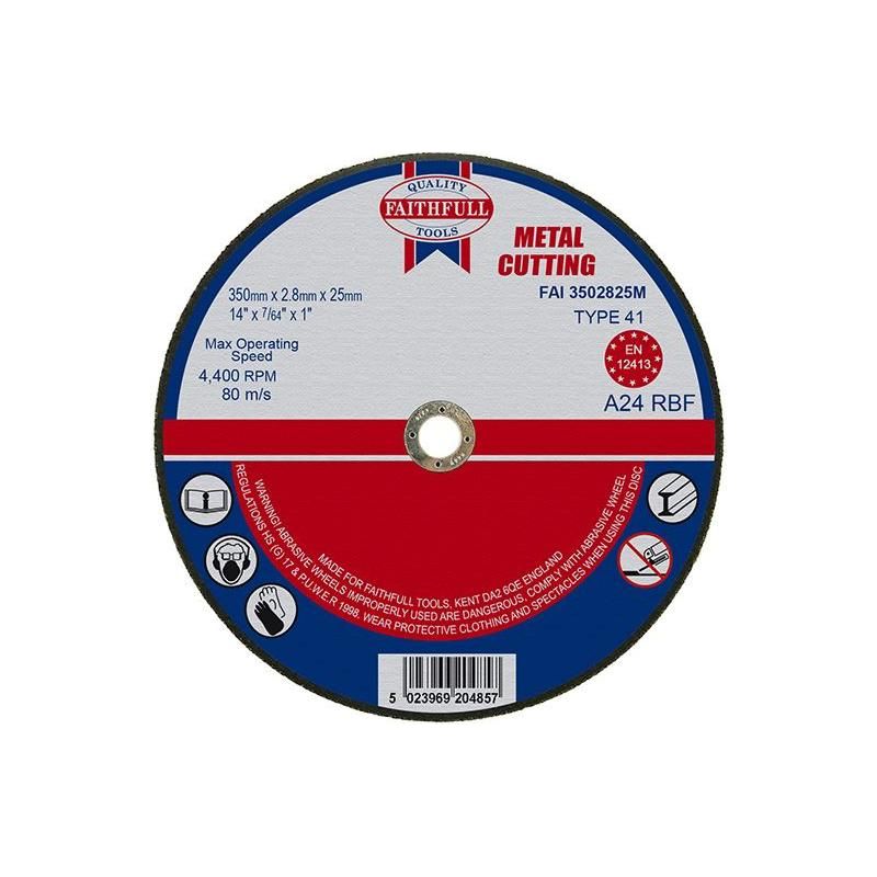 Faithfull Metal Cut Off Disc 355 x 2.8 x 25.4mm Faithfull - Dynamic Drive