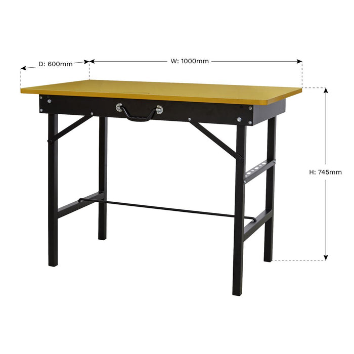 Sealey Portable Folding Workbench 1000mm FWB1000 Sealey  - Dynamic Drive