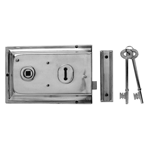 Yale Locks P334 Rim Lock Chrome Finish 156 x 104mm Visi Yale Locks - Dynamic Drive