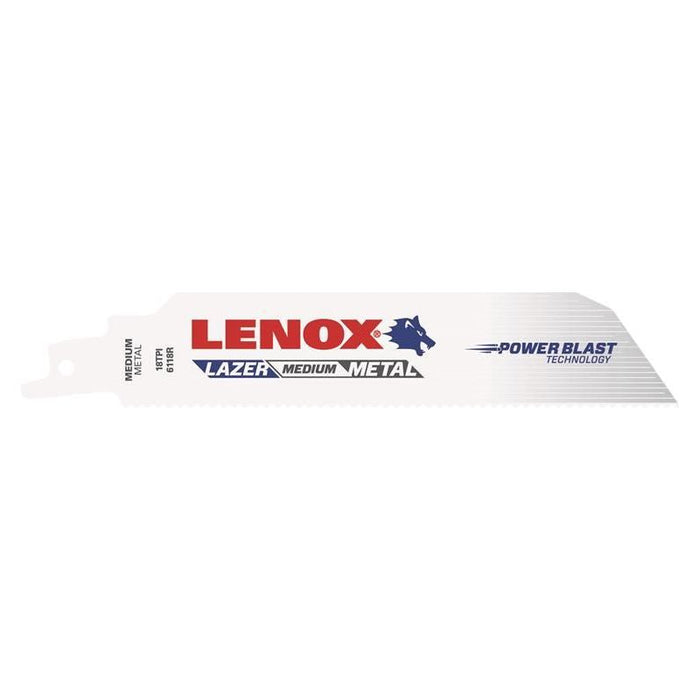 Lenox MetalWolf Wave Edge Reciprocating Saw Blade 152 x 25 x 1.1mm 18 TPI (Pack 5) LENOX - Dynamic Drive