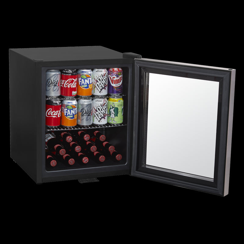 Baridi 50L Tabletop Drinks Fridge Mini Beer Cooler Glass Door Stainless Steel Baridi  - Dynamic Drive
