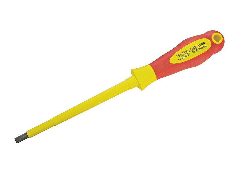 Faithfull VDE Soft Grip Screwdriver Parallel Slotted Tip 6.5 x 150mm Faithfull - Dynamic Drive