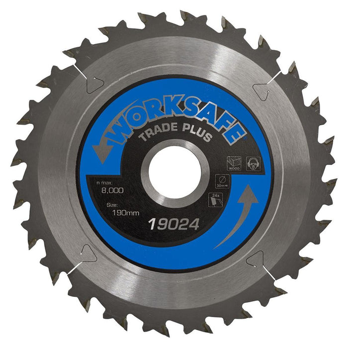 Sealey Trade Plus Circular Saw Blade190 x 30mm 24tpu TPS19024 Sealey - Dynamic Drive
