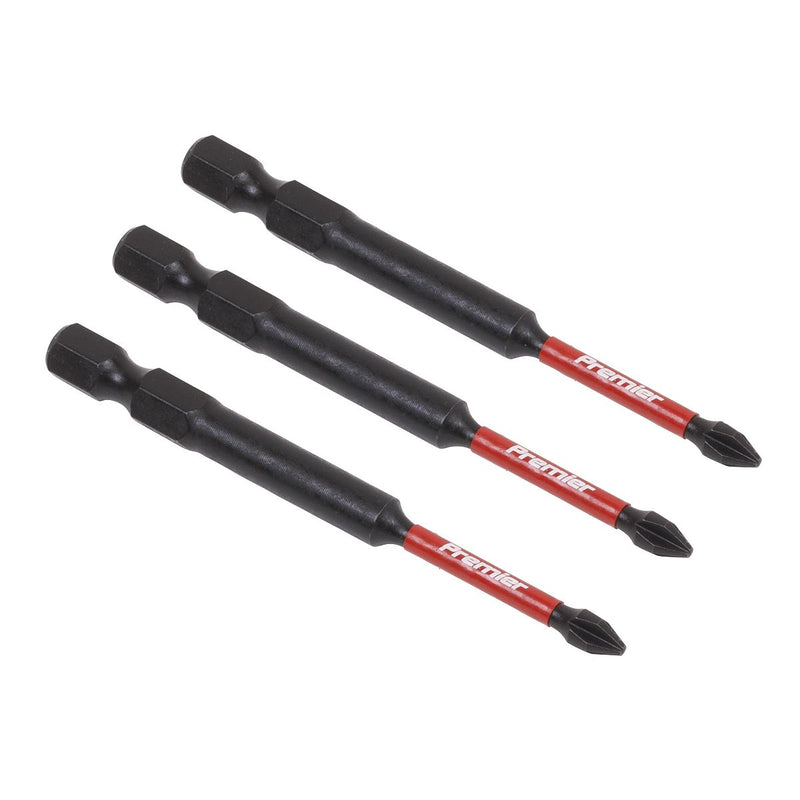 Sealey Phillips #1 Impact Power Tool Bits 75mm 3pc AK8254 Sealey - Dynamic Drive
