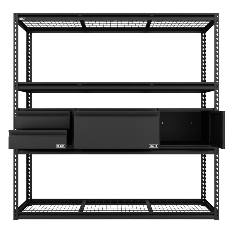 Sealey Heavy-Duty Modular Racking Kit with 3 Storage Units APMRCOMBO1 Sealey - Dynamic Drive