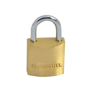 Faithfull Brass Padlock 20mm 3 Keys Faithfull - Dynamic Drive