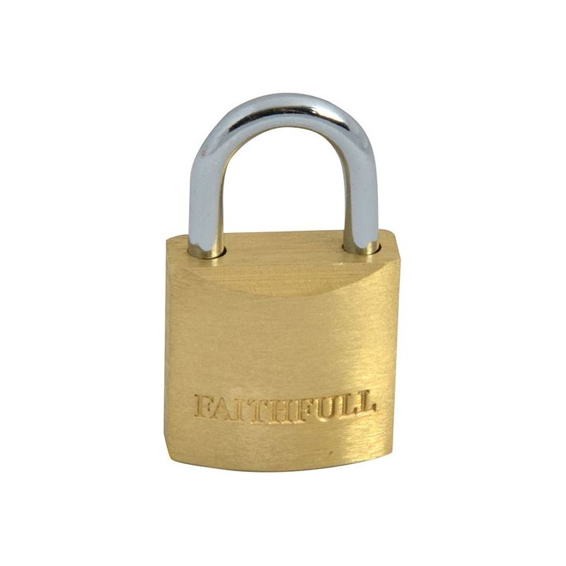 Faithfull Brass Padlock 20mm 3 Keys Faithfull - Dynamic Drive