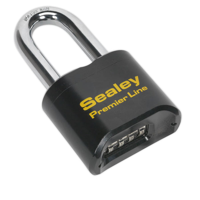Sealey Steel Body Combination Padlock Long Shackle 62mm PL603L Sealey - Dynamic Drive