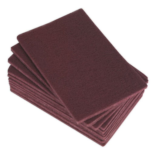 Sealey Abrasive Finishing Pad 150 x 230mm Medium Pack of 10 HP1523M Sealey - Dynamic Drive