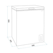 Baridi Freestanding Chest Freezer 99L Capacity - Black DH153 Baridi - Dynamic Drive