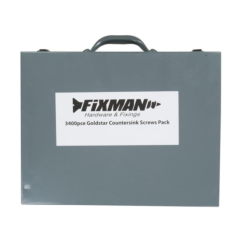 Fixman Goldstar Countersink Screws Pack 3400pce Fixman - Dynamic Drive