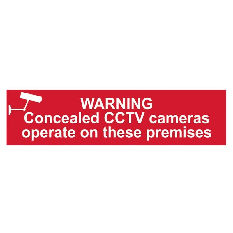 Scan Warning Concealed CCTV Camera - PVC Sign 200 x 50mm Scan - Dynamic Drive