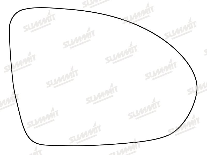 Summit Stick-On Standard Mirror Glass fits Smart Forfour 04 to 06 RHS Summit - Dynamic Drive