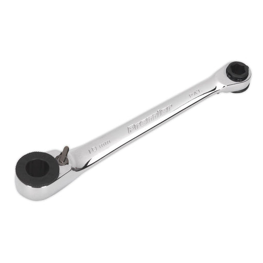 Sealey Premier 1/4" Hex x 10mm Hex Reversible Ratchet Spanner 72 Tooth Sealey  - Dynamic Drive
