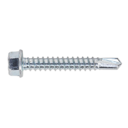 Sealey Self Drilling Screw 5.5 x 38mm Hex Head Zinc Pack of 100 SDHX5538 Sealey - Dynamic Drive