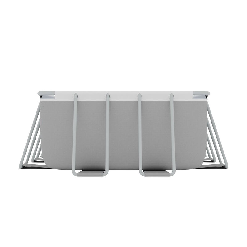Dellonda Steel Frame Rectangular Swimming Pool - Step Ladder & Filter Pump 21ft Dellonda - Dynamic Drive