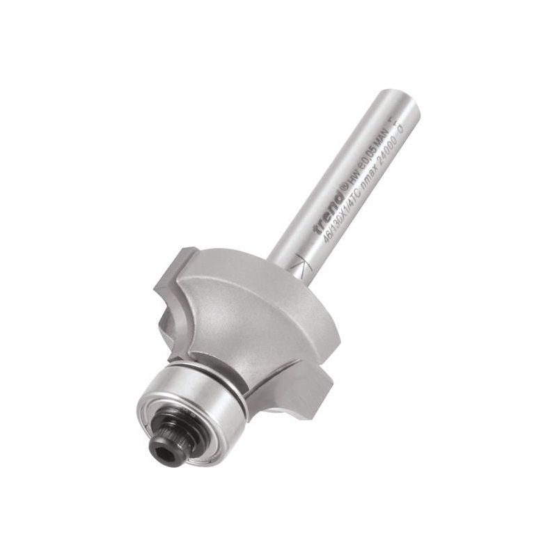 Trend 46/130 x 1/4 TCT Bearing Guided Ovolo & Round Over 6.3mm Radius Trend - Dynamic Drive