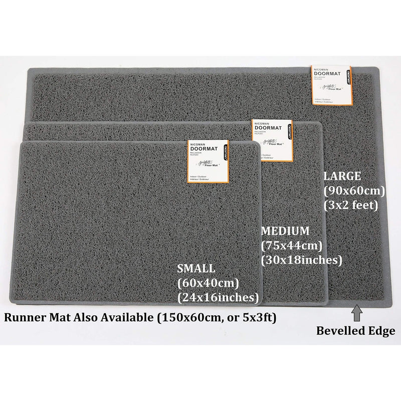 Nicoman Grey Spaghetti Mat 40X60 6040RWGREY Nicoman - Dynamic Drive