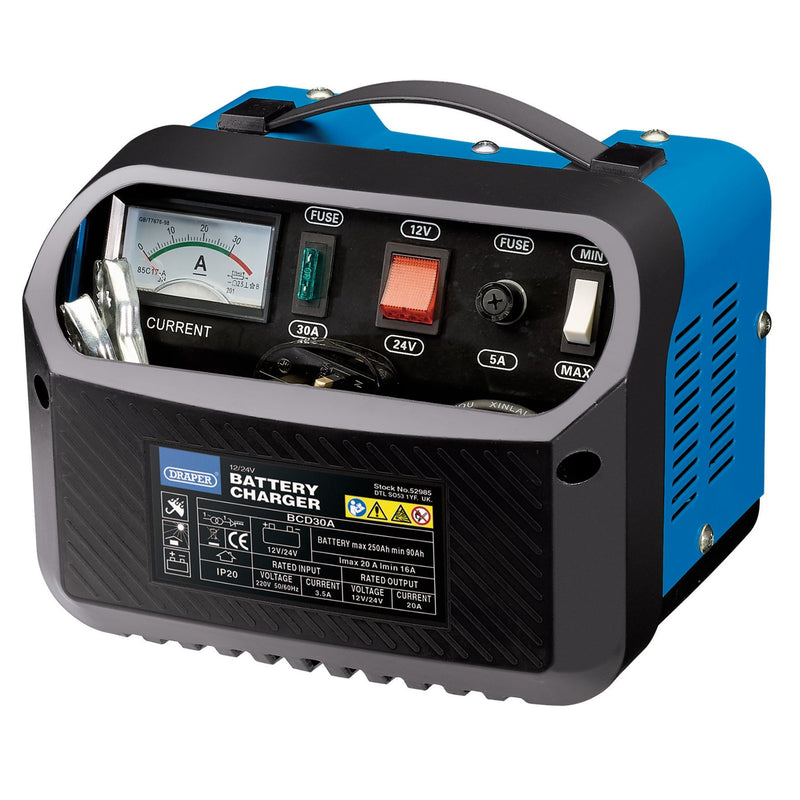 Draper 12/24V 16-20A Battery Charger 52985 Draper - Dynamic Drive