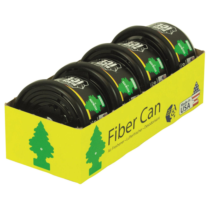 4x Little Tree Magic Car Air Freshener BLACK ICE Fragrance Scent Fiber Can 30g Little Trees  - Dynamic Drive