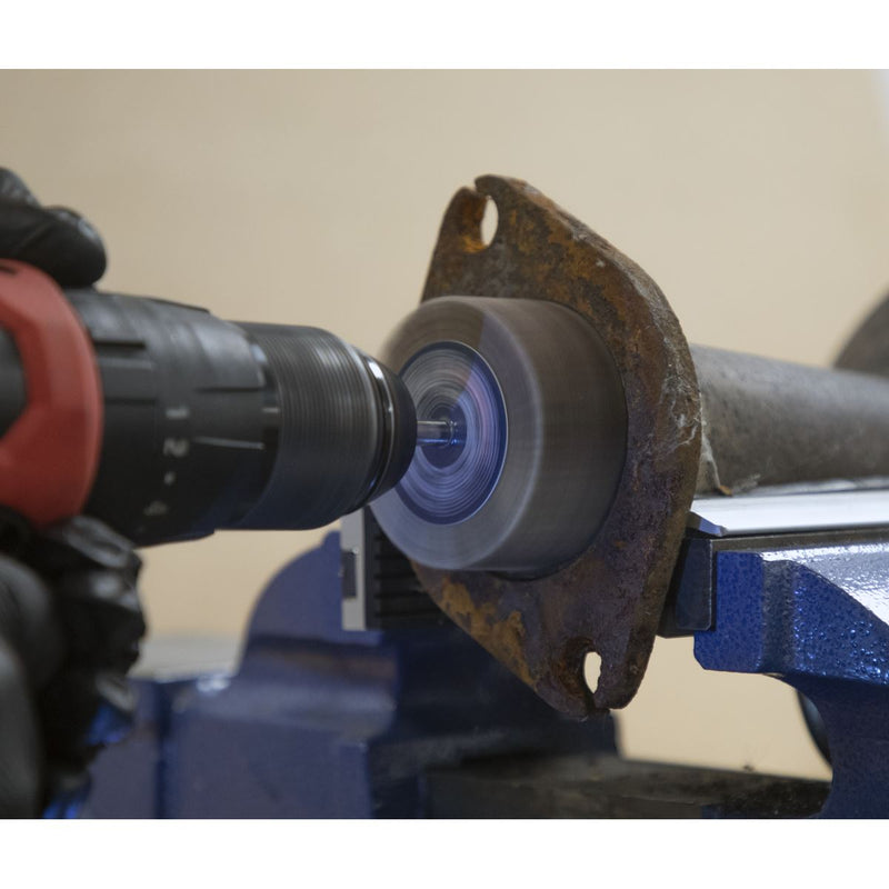Sealey 60 x 30mm Abrasive Flap Wheel on 6mm Shaft 80Grit - Pack of 5 FW6030805 Sealey - Dynamic Drive
