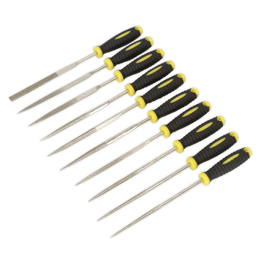 Seigen by Sealey Diamond Needle File Set 10pc 100mm S0896 Seigen by Sealey  - Dynamic Drive