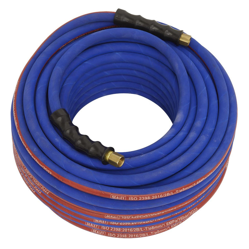 Sealey Extra-Heavy-Duty Air Hose with 1/4"BSP Unions 30m x 8mm AH30R Sealey - Dynamic Drive