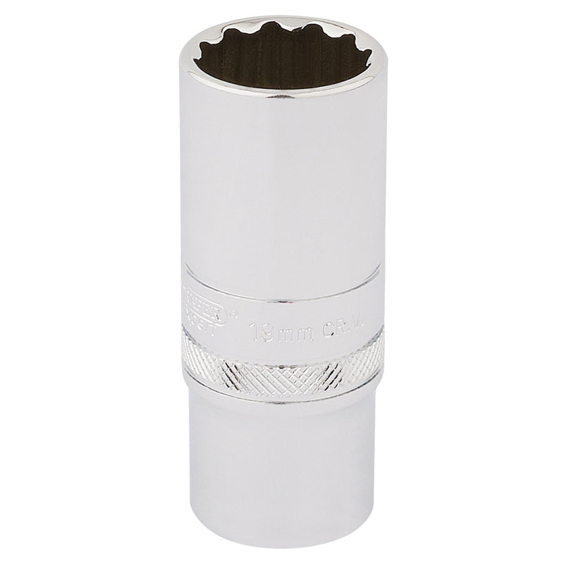 Draper HI-TORQ 12 Point Deep Socket, 3/8" Sq. Dr., 19mm 33036 Draper - Dynamic Drive