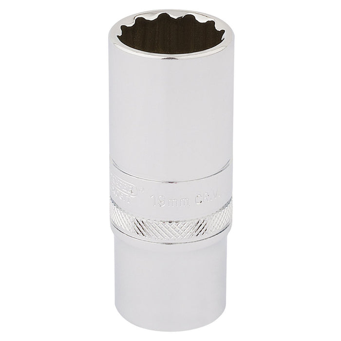 Draper HI-TORQ 12 Point Deep Socket, 3/8" Sq. Dr., 19mm 33036 Draper - Dynamic Drive