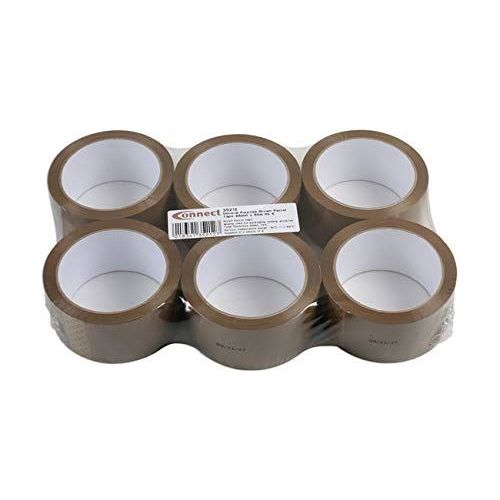 Connect General Purpose Brown Parcel Tape 48mm x 66m 6pc 35212 Tool Connection - Dynamic Drive
