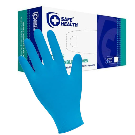 100x Disposable Blue Nitrile Gloves Latex & Powder Free Medium Safe Health  - Dynamic Drive