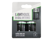 Lighthouse D LR20 Alkaline Batteries 14800 mAh (Pack 2) Lighthouse - Dynamic Drive