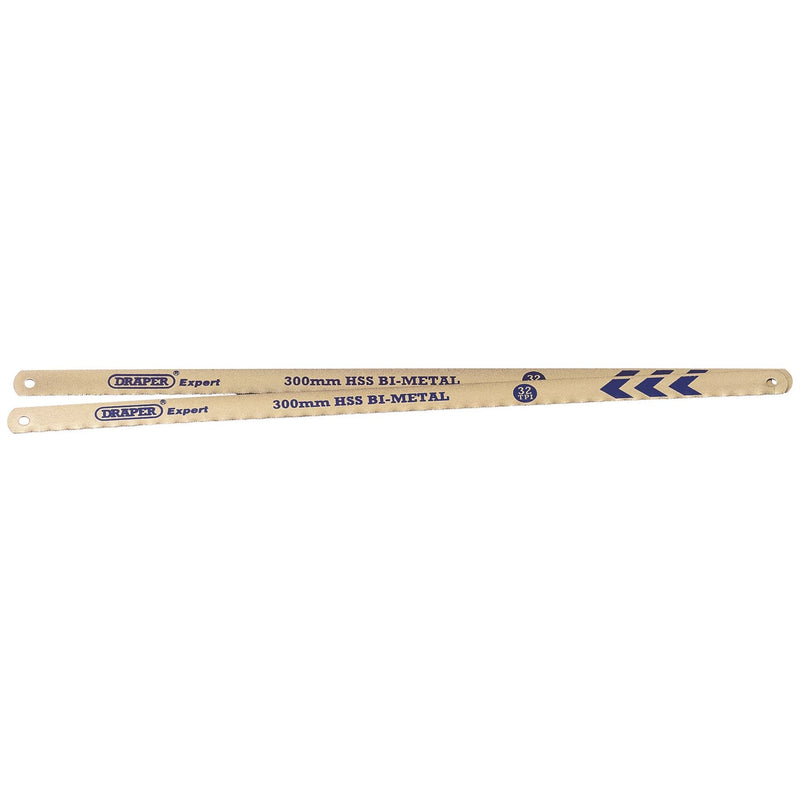 Draper Bi-Metal Hacksaw Blades, 300mm, 32tpi (Pack of 2) 38265 Draper - Dynamic Drive