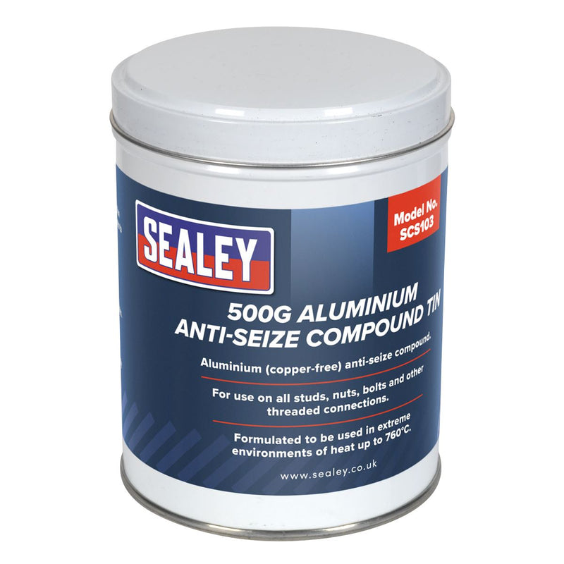 Sealey Aluminium Anti-Seize Compound 500g Tin SCS103 Sealey - Dynamic Drive