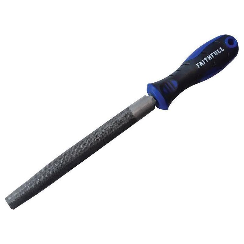 Faithfull Handled Half-Round Second Cut Engineers File 150mm (6in) Faithfull - Dynamic Drive