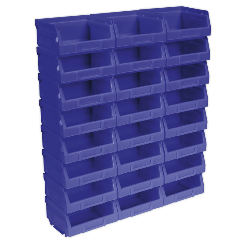 Sealey Plastic Storage Bin 105 x 85 x 55mm Blue Pack of 24 TPS124B Sealey - Dynamic Drive