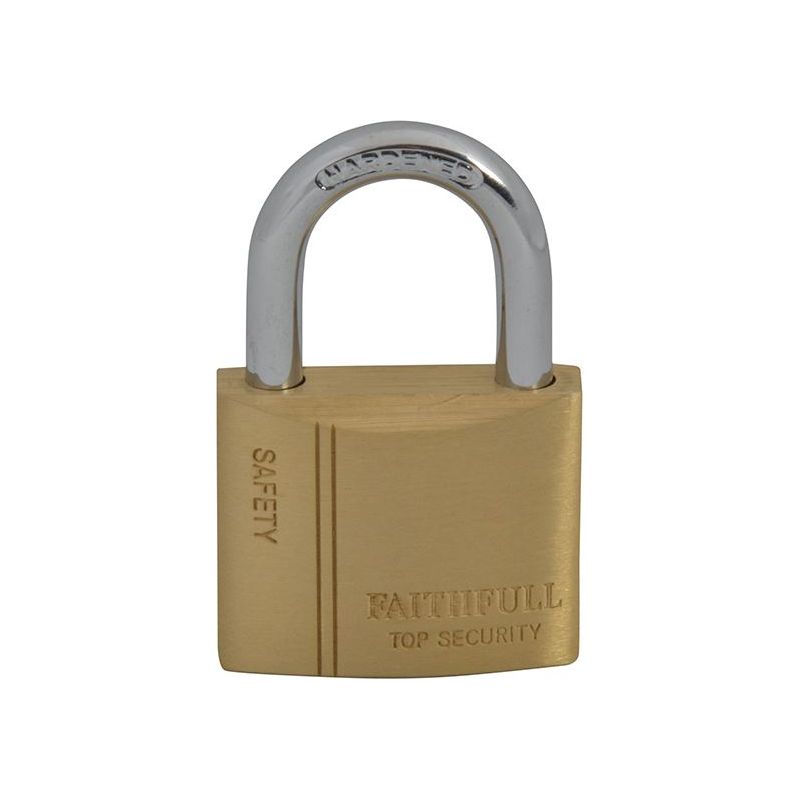 Faithfull Brass Padlock 40mm 3 Keys Faithfull - Dynamic Drive