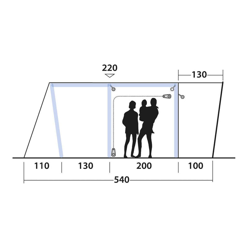 Outwell Jonesville 440SA Flex Drive-Away Awning Campervan 175 - 200 cm Outwell - Dynamic Drive