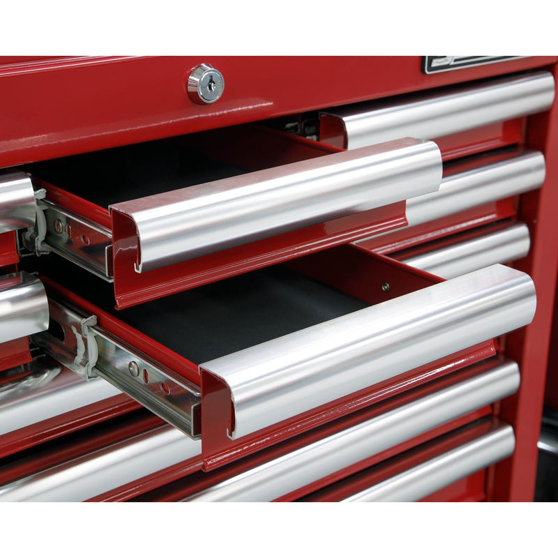 Sealey Topchest 10 Drawer with Ball-Bearing Slides Red AP33109 Sealey - Dynamic Drive