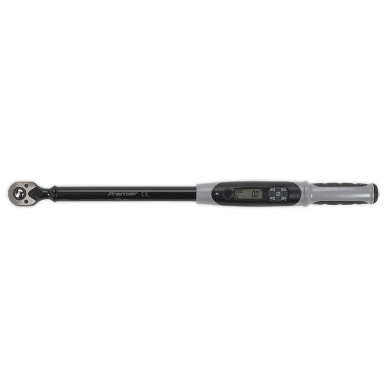 Sealey Angle Torque Wrench Digital 1/2"Sq Dr 20-200Nm Black Series STW306B Sealey  - Dynamic Drive