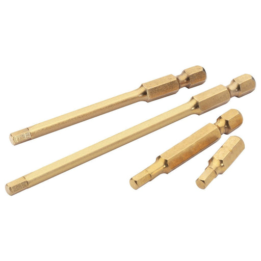 Draper 1.5mm 1/4" Hex Hexagonal Titanium Nitride Coated Insert Bit 50mm Long x 2 Draper - Dynamic Drive