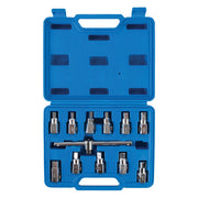 Silverline Universal Drain Plug Key Set 12pce 3/8" / 8 - 17mm Silverline - Dynamic Drive